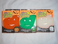 Set of All 3 Scrub Daddy Halloween Limited Edition Scrubbers - Pumpkin, Monster