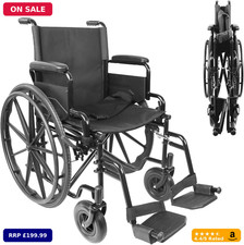 PEPE Mobility Self Propelled Wheelchair Foldable Sturdy Steel Frame RRP £199.99