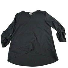 Coolibar UPF 50+ Sun Protection Black Tunic Top Long Sleeve Small