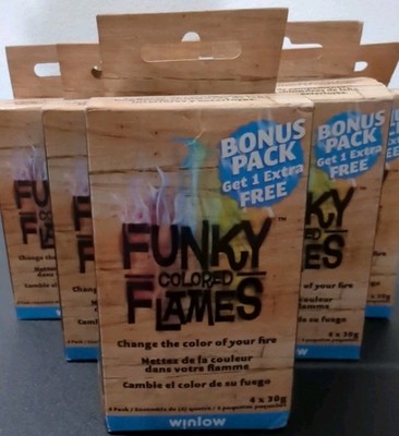 Funky Colored Flames Camp Fire Bonfire Party Fun Rainbow Colors Plus Bonus Pack