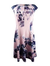 DKNY Women's Floral-Print Fit & Flare Dress