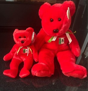 Ty Beanie Buddy & Beanie Baby Osito the Mexican Bear Lot W/TAGS 