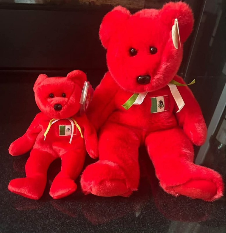 Ty Beanie Buddy & Beanie Baby Osito the Mexican Bear Lot W/TAGS 
