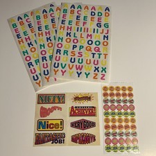 Vintage 80s Stickers Highlights Letter Teacher Stickers Good Job Encouragement