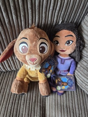 Disney's Wish Asha & Valentine Plüschtiere 11 & 14 Fuß Neu mit Etikett 