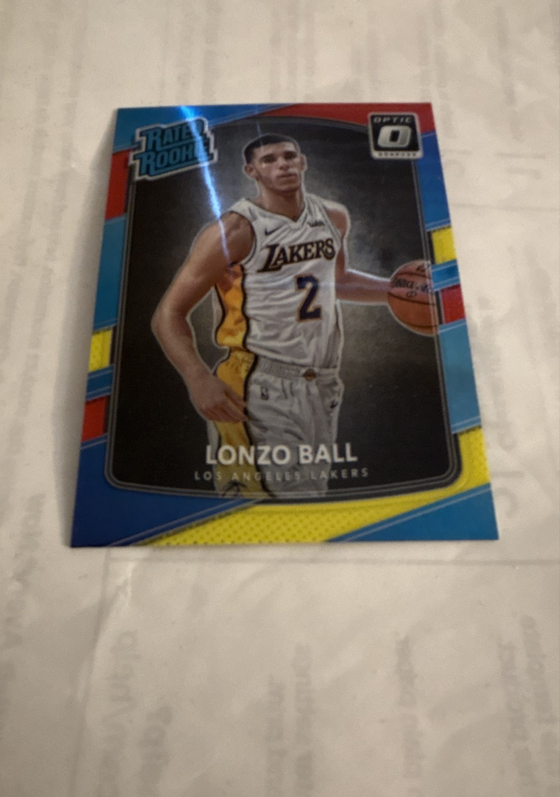 2017-18 Panini Donruss Optic - Rated Rookie Lonzo Ball #199 Red & Yellow (RC)