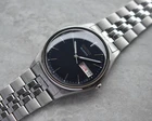 April 1994 Seiko Men's Watch Quartz Day Date Blue Dial Steel Bracelet