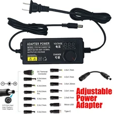 Universal Switching AC/DC Adapter 60W Adjustable Variable Power Supply DC 3V~24V