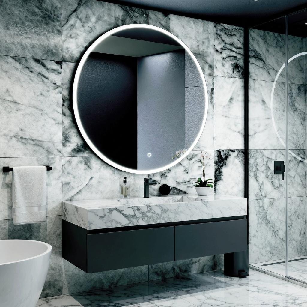 Specchio illuminazione led tondo mod. L106