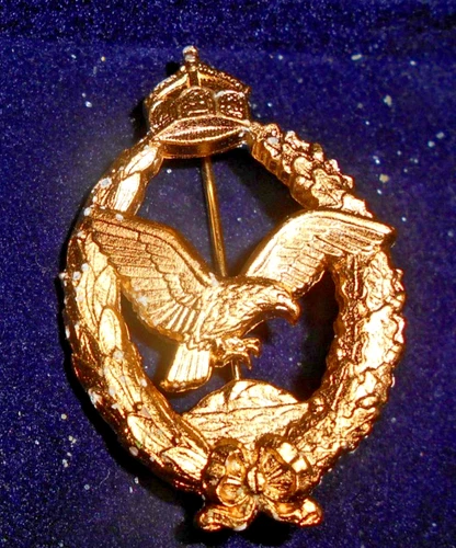 WW1 IMPERIAL GERMAN  MILITARY MEDAL / BADGE MARINE PILOT AND OBSERVER AIRFORCE
