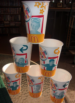 McDonald's 2005 Happy Meal Paper Cups 2 SETS of the 3 VARIETIES Ronald / Kids