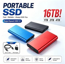 2TB 4TB 8T Portable SSD Type-C External Hard Drive High Speed USB 3.1 Laptop
