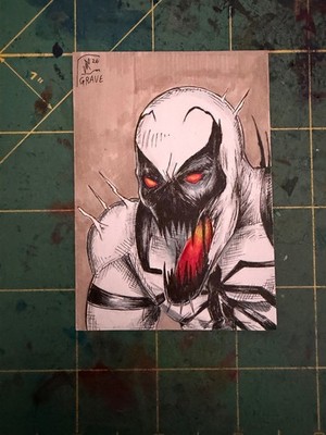 ACEO (Original) Anti-Venom card by JAKE GRAVE