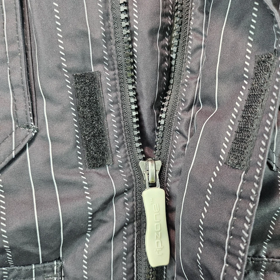 Ripzone Jacket Womens LG Core 5000mm Winter Snowboarding Snow Ski Hooded Striped - Image 3 of 4