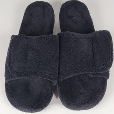 Acorn Men's Slide Slippers Soft Black Size 10.5-11.5