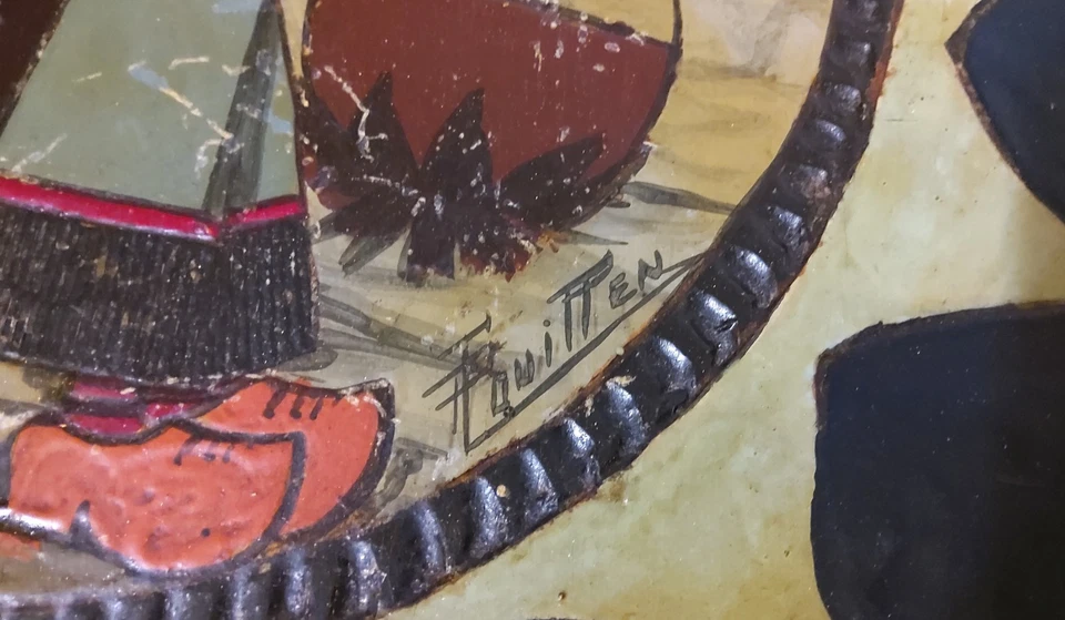 ASSIETTE PYROGRAVURE BOIS BRETONNE PAUL FOUILLEN - Photo 4/4