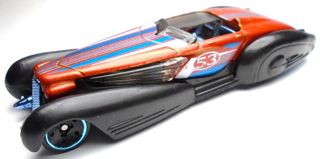 2020 HOT WHEELS CUSTOM CADILLAC FLEETWOOD #53 ORANGE DIECAST 3 3/8" CAR W/ BLACK