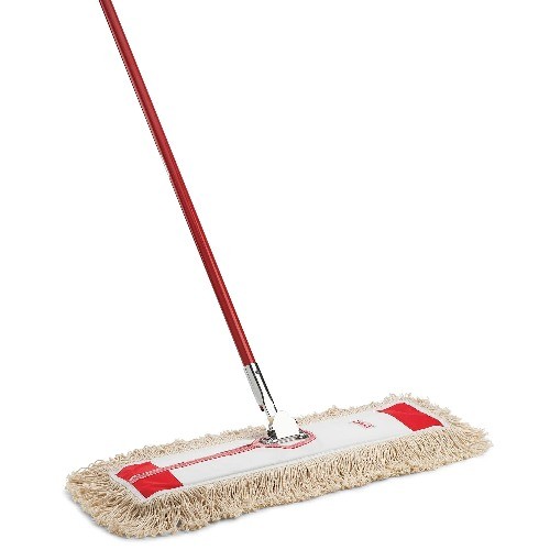 Libman 24" Heavy Duty Cotton Dust Mop Red Steel Handle