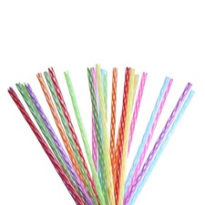 Hogg Reusable Straws - Rainbow 24 Pack , Plastic 8 in,