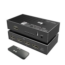 HDMI Switch 4 in 1 Out 8K 120Hz 4K HDMI 2.1 Switcher/Splitter 4 in 1 Out with...