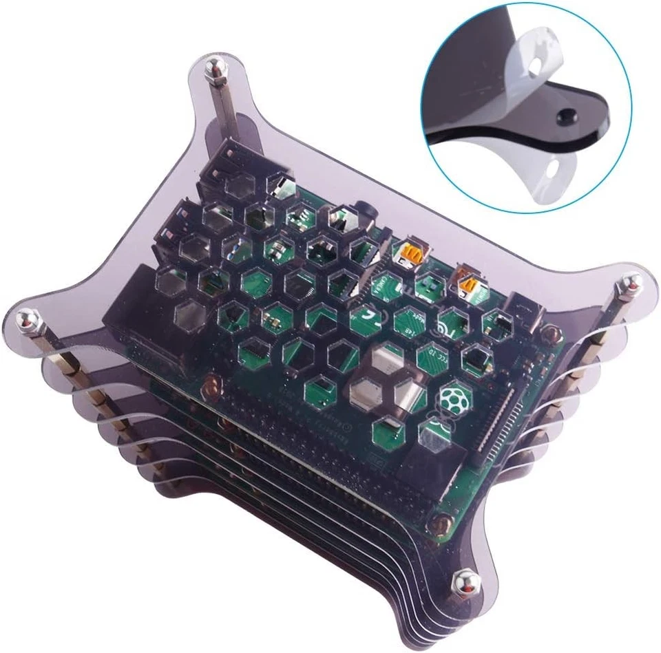 6-Layers Cluster Case for Raspberry Pi, Pi Rack Case with Raspberry Pi Heatsinks - Image 2 of 2