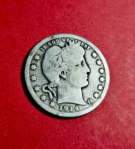 Photo of a 1914-S Barber Quarter from an eBay listing that sold on Jul 22, 2026