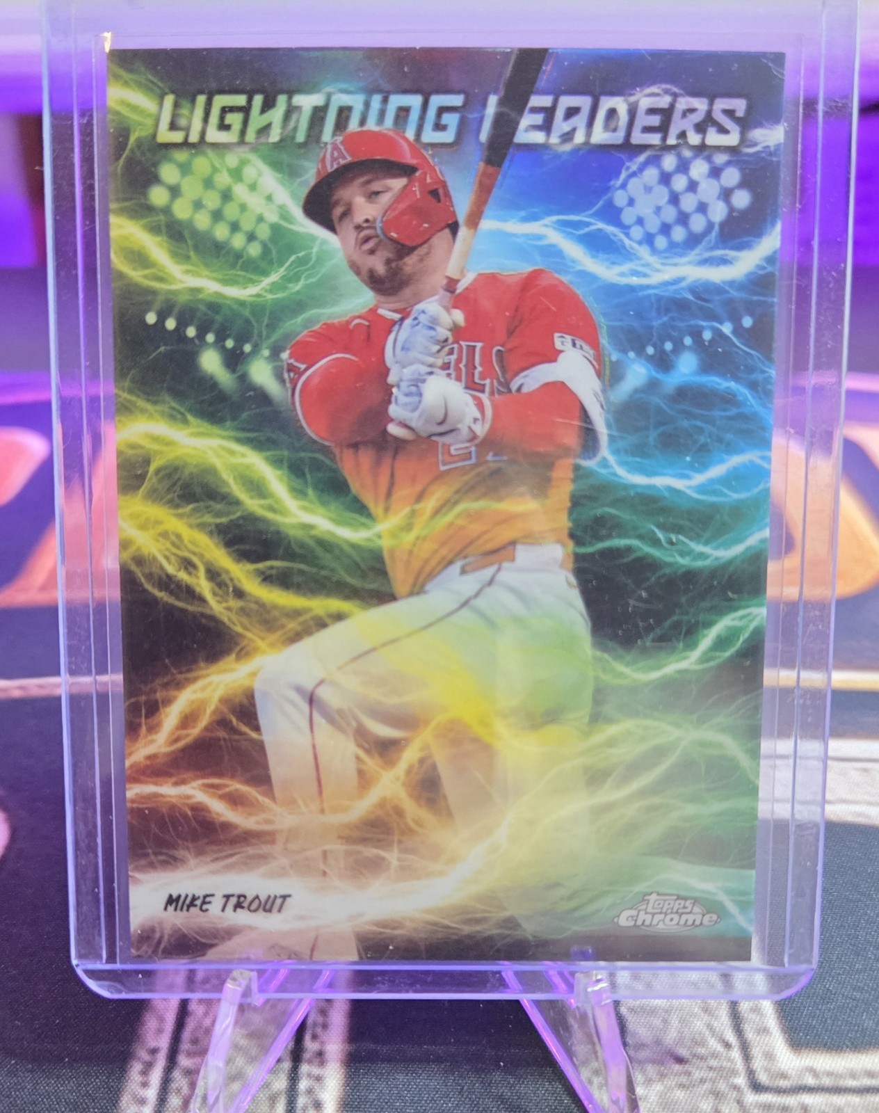 2025 Topps Chrome Lightning Leaders Mike Trout #LL6 SP LA Angels 🔥🔥