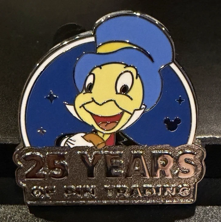 Disneyland Hidden Disney Mickey 25 Years Pin Trading Jiminy Cricket Pin 2025 Pin
