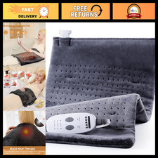 12x24 Massaging Weighted Heating Pad for Back Pain Relief - Dark Grey Comfort