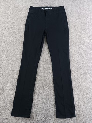 Dickies Flex Worker Skinny 1/25 Womens Denim Jeans Black Cotton Blend