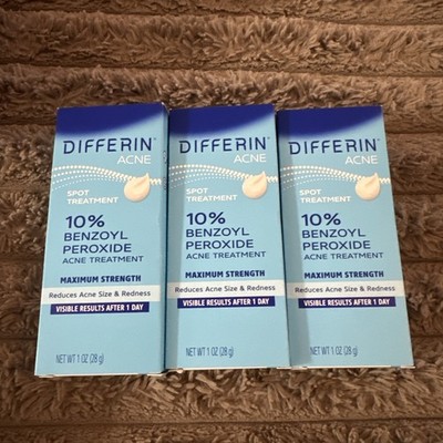 3 Differin Acne Spot Treatment Maximum Strength 1 Oz New In Box Exp 9/27