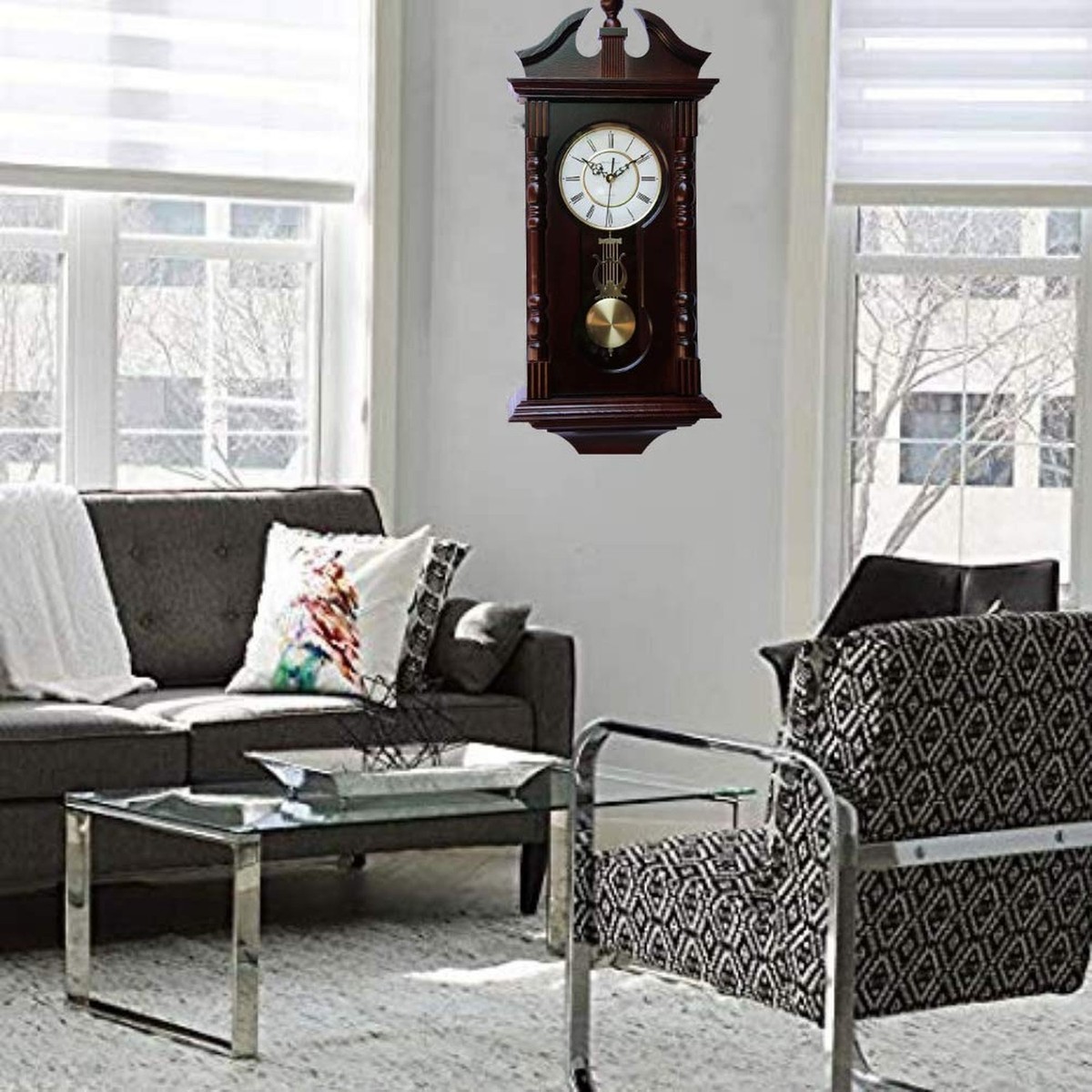 Vmarketingsite Pinnacle Grandfather Wall Clock With Chime for sale online |  eBay