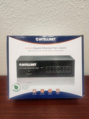 New Sealed Intellinet  8-Port Gigabit Ethernet PoE+ Switch