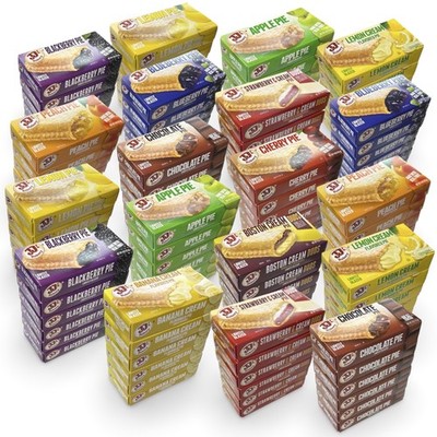 JJ's Bakery Classic Glazed Fruit & Cream Pies   4 oz, 6 Pack | Choose Flavor