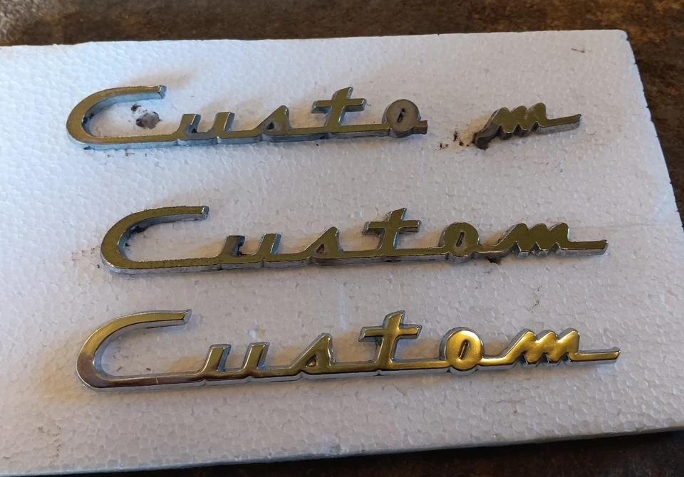 Nash Rambler Statesman Ambassador emblemas cromados personalizados guiones 49-60 56 57 58 Foto 2 de 4
