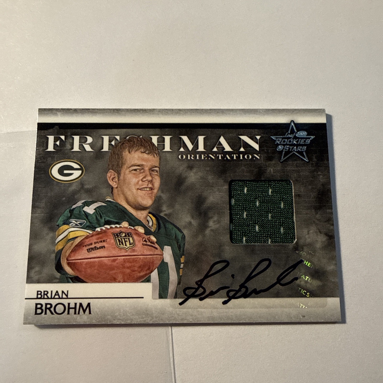 2008 Leaf Rookies & Stars Brian Brohm /25 Freshman Orientation RC AUTO Autograph