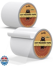 ScratchGuard Cat Furniture Protector Tape - 2 Rolls, Clear Double Sided, 4in2