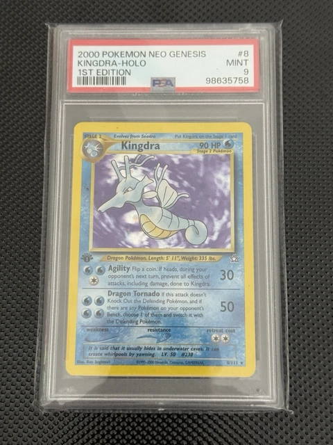 2000 Pokemon Neo Genesis Kingdra Holo 1st Edition 8/111 PSA 9 MINT