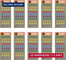 10 Sheet Pack Turret Stickers For Rifle Scopes - Fits Most Scope Caps Rifle Sc