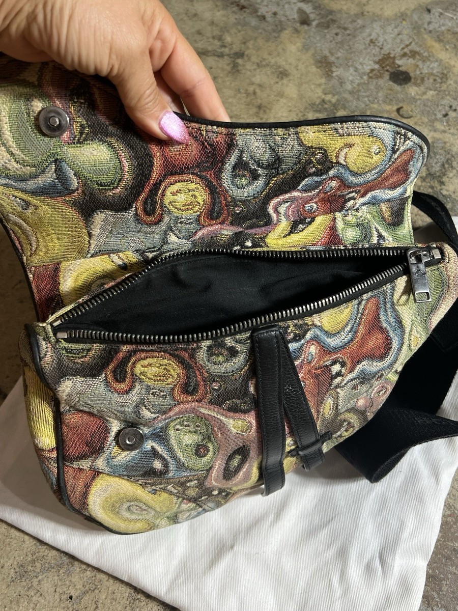 Christian Dior Kenny Scharf Saddle bag Crossbody Bag Jacquard