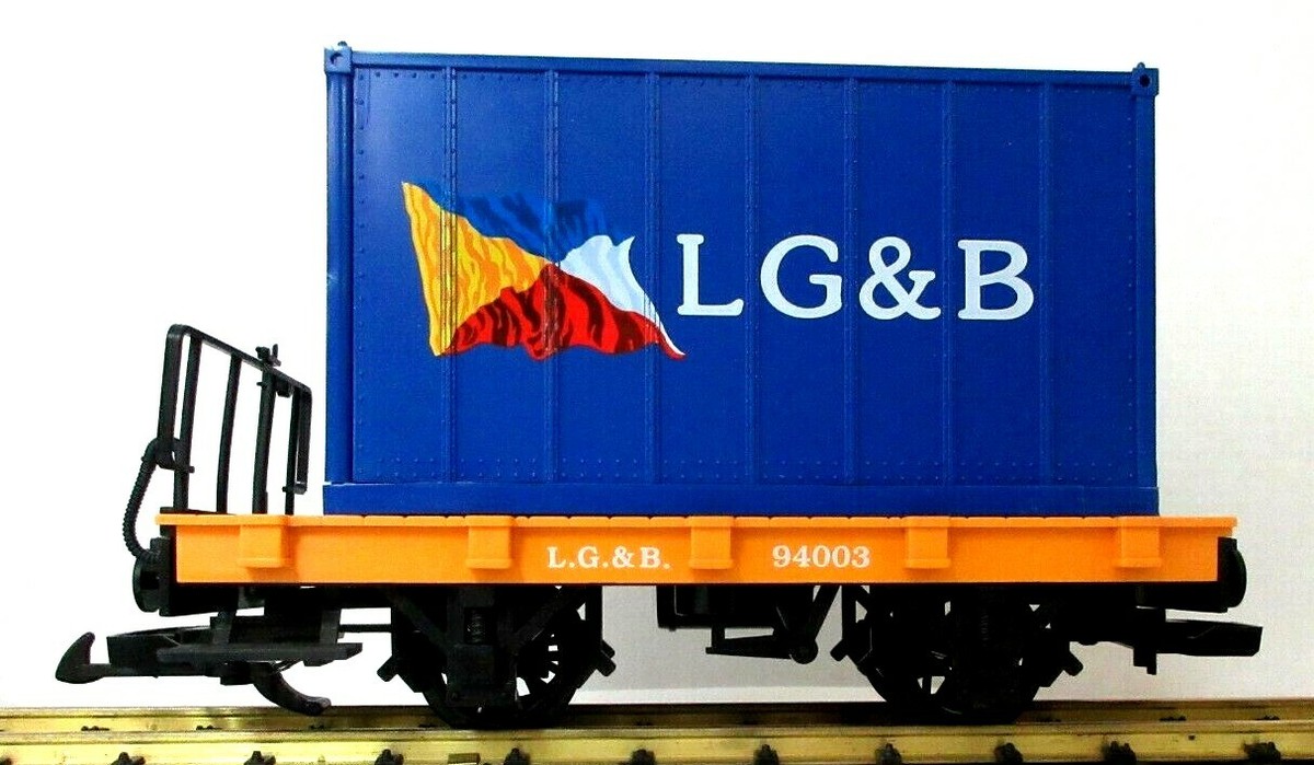 LGB 94003 L.G.& B FLAT CAR W/ CONTAINER NEW | eBay