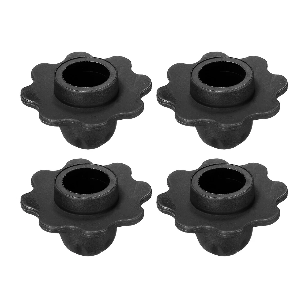 4pcs Camping Chair Foot 18mm Tubing Dia Anti Slip Stool Feet Replacement Black
