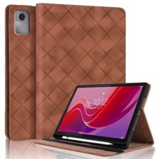 For Lenovo Tab M11 / Xiaoxin Pad 11 2024 Rhombus Embossed Leather Tablet Case