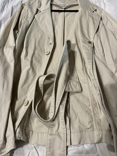 Portmans Size 14 Cream Trench Coat With Belt Women Free Gift - Picture 2 of 5
