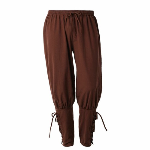 Men's Pants Medieval Reenactment Viking Renaissance Lace Up Bandage Trousers - Picture 16 of 30