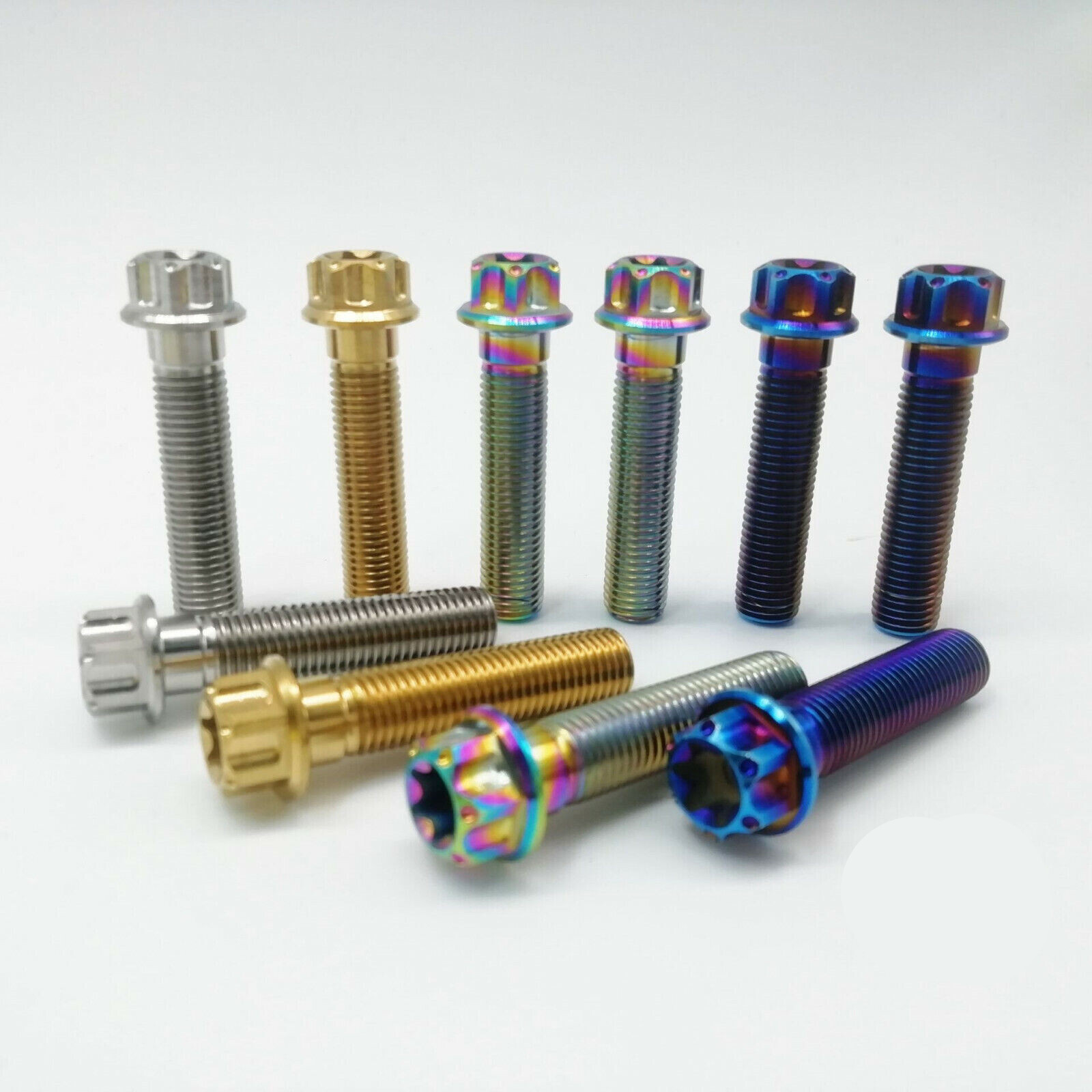 6 Pcs Ti Titanium Torx Head Flange Bolt M8 20 25 30 35 40 45 50mm