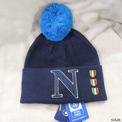 Cappello Invernale Ufficiale SSC Napoli Con Pon Pon E Ricamo 3D – Taglia Unica