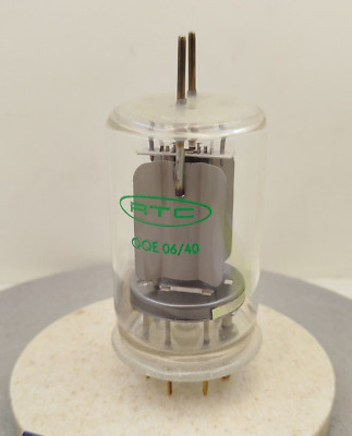 QQE06/40 x 1pcs. Used - Radio Tube RTC - Rare Transmitting Tetrode - Gold pin