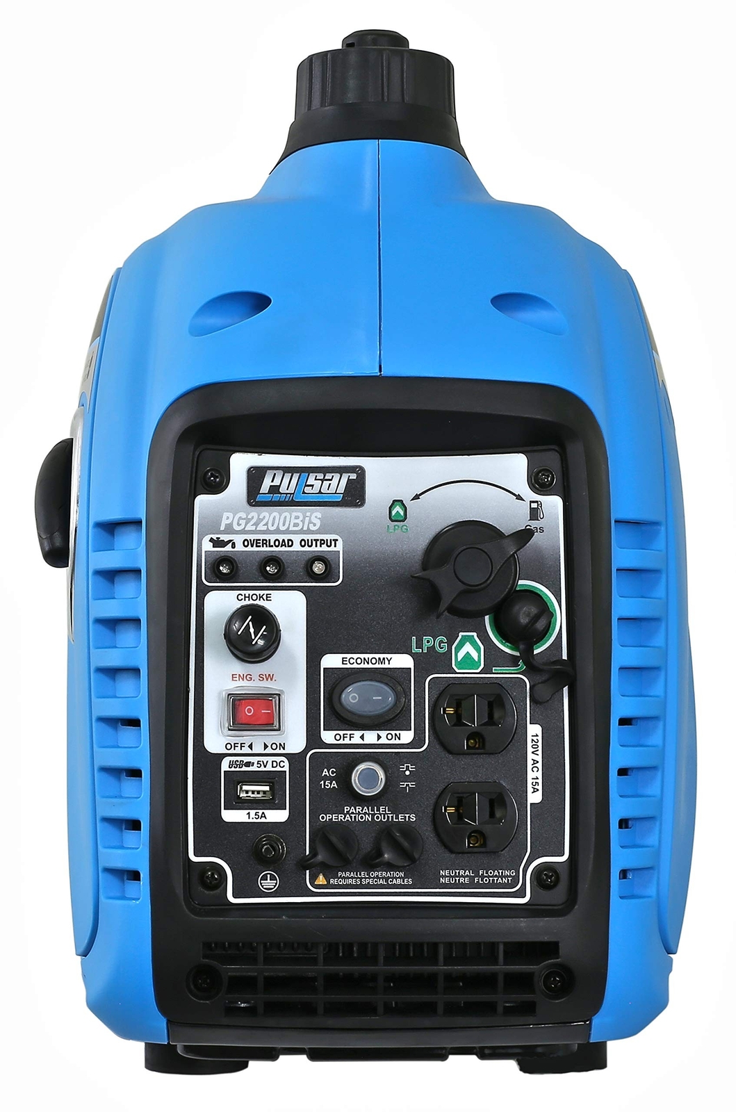 Pulsar 2,200W Portable Dual Fuel Quiet Inverter Generator with USB