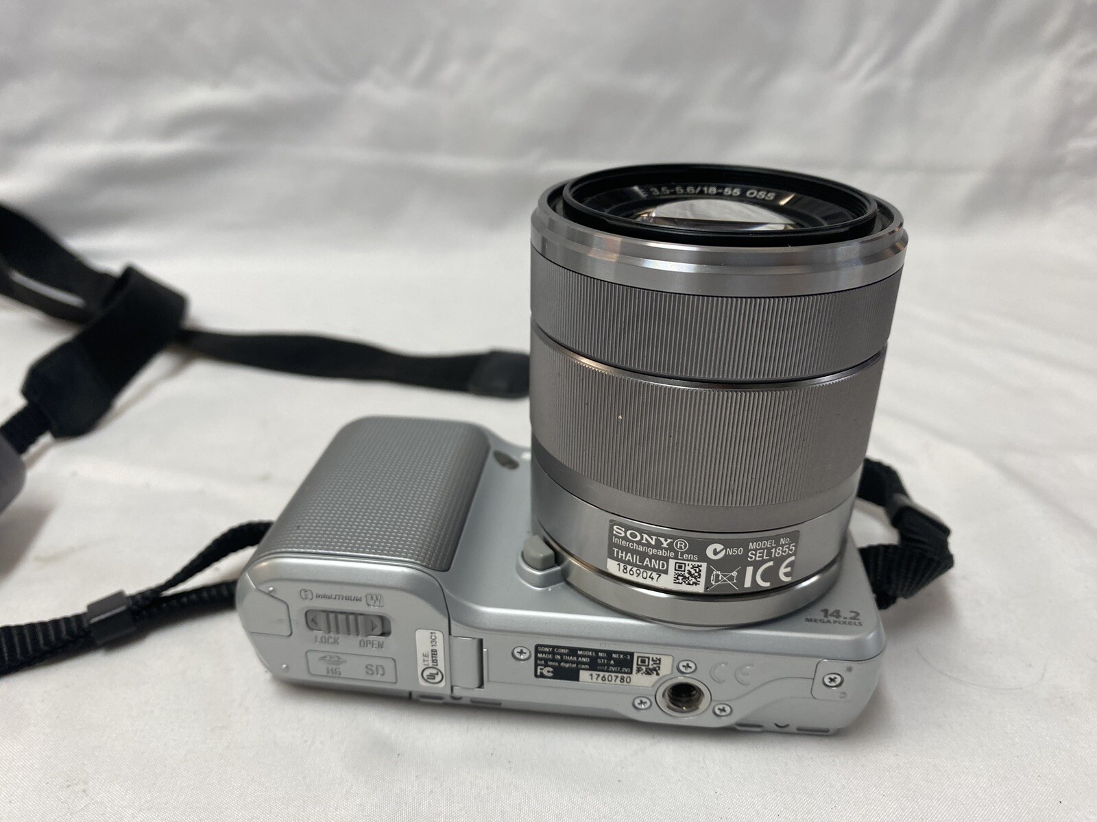 SONY Alpha NEX3 Mirrorless Camera Silver with lens 1855 and flash